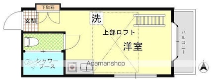 東京都中野区若宮２丁目[1R/17m2]の間取図