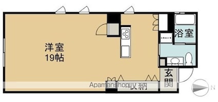 ザ・グローバル・タワー[1R/52.65m2]の間取図