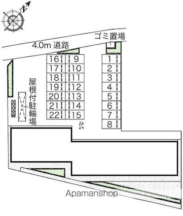 レオネクストグランブルー匝瑳[1K/37.26m2]の配置図