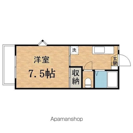 ピュアハイムいとう[1K/24.5m2]の間取図