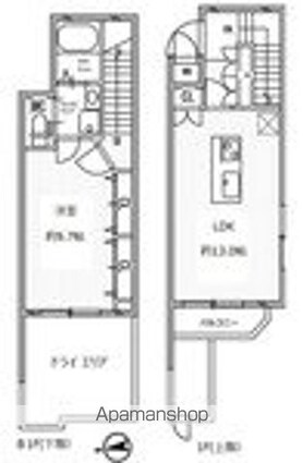 白金高輪レジデンス[1LDK/57.26m2]の間取図