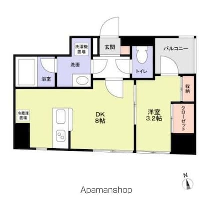 クロッキオ浅草[1LDK/30.69m2]の間取図