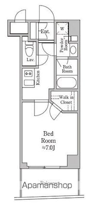 レジディア板橋[1K/25.25m2]の間取図