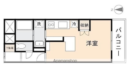 バーディⅡ藤塚[1R/31.82m2]の間取図