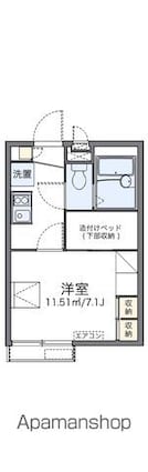 レオパレス西戸部[1K/19.87m2]の間取図