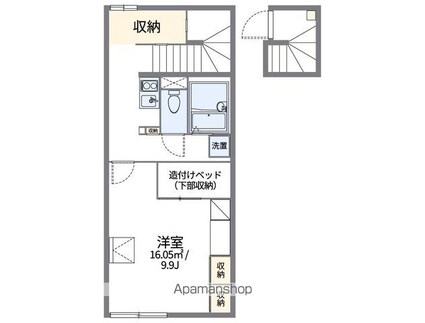 レオパレスベルタ千川[1K/32.15m2]の間取図