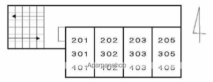 リビエール春日[1K/25.92m2]の配置図