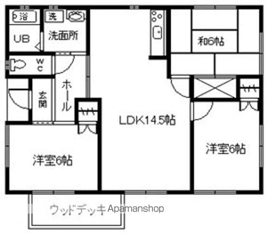 都城市 1階建 築13年の間取り写真