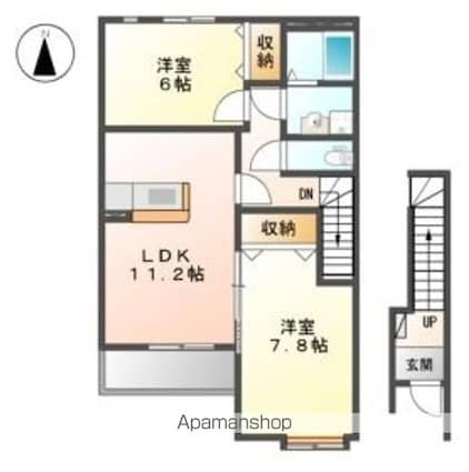 マーガレットコートＢ棟[2LDK/59.33m2]の間取図