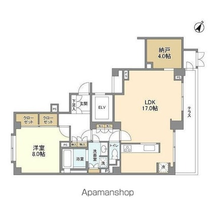 東京都世田谷区世田谷３丁目[1SLDK/86.22m2]の間取図
