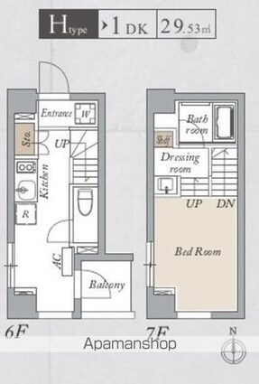 プライマル両国ＥＡＳＴ[1DK/29.53m2]の間取図