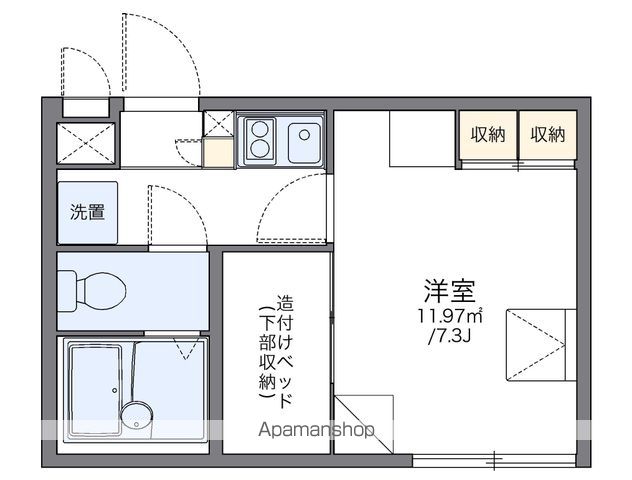 レオパレス新柏 102 ｜ 千葉県柏市名戸ケ谷１丁目4-17（賃貸アパート1K・1階・19.87㎡） その2