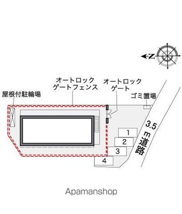 レオパレスオールイン[1K/19.87m2]の配置図