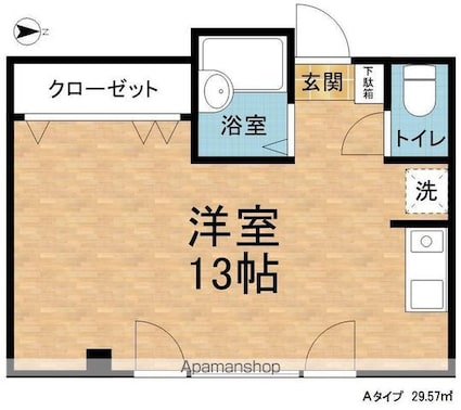 ＫＲＤＴＯＷＮ[1R/29.57m2]の間取図