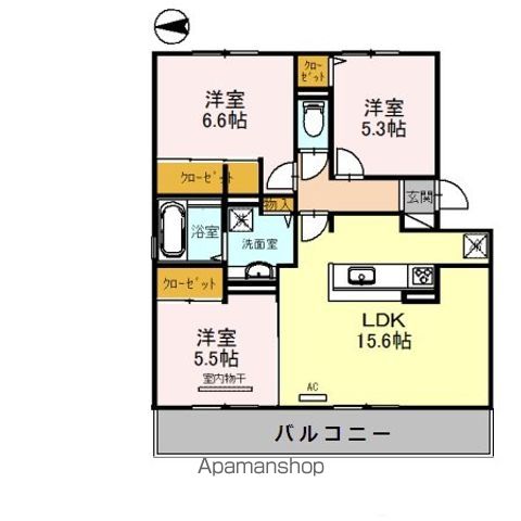 ＤーＲＯＯＭ小田部　弐番館の間取り