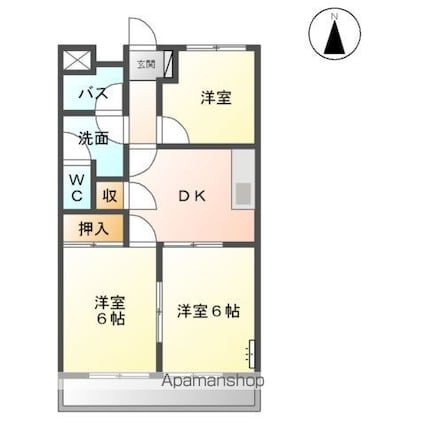 レジデンスミズノ壱番館[3DK/49.14m2]の間取図