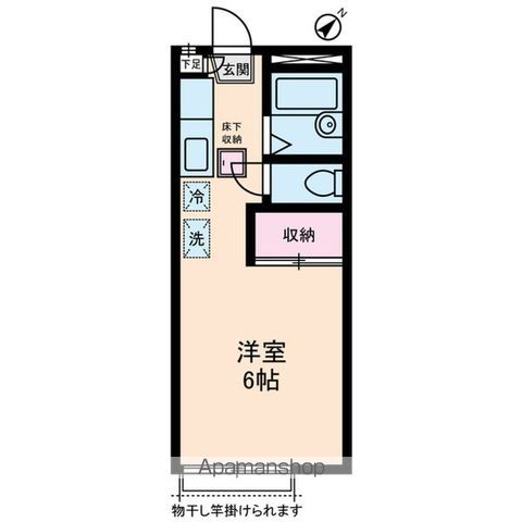 新宿区中落合のアパートの間取り