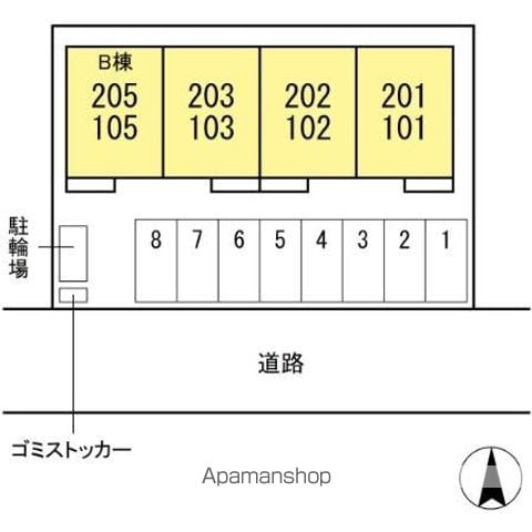 ＤーＲＯＯＭ茜部中島　Ｂ棟 105 ｜ 岐阜県岐阜市茜部中島１丁目75-1（賃貸アパート1LDK・1階・40.54㎡） その19