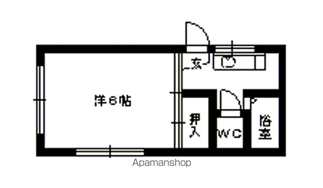 【福岡市中央区鳥飼のアパートの間取り】