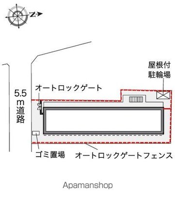レオパレス輝[1K/20.28m2]の配置図