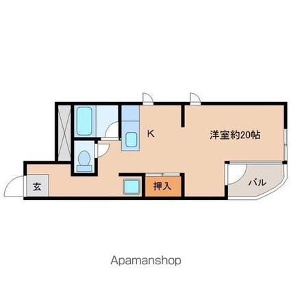 レジデンス・エミー[1R/34.85m2]の間取図