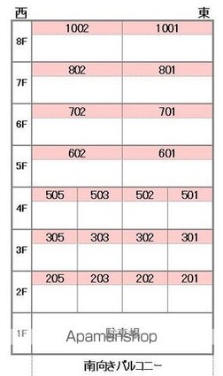 ロイヤルガーデン[1K/26.22m2]の配置図