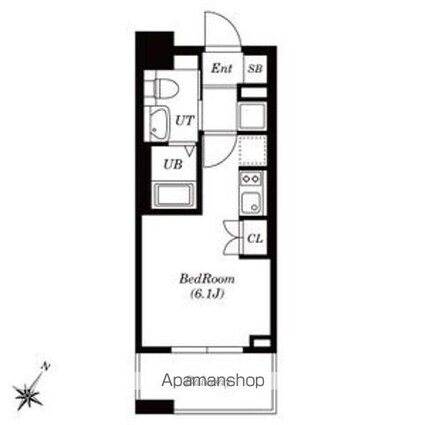 シュロス高田馬場[1R/20.06m2]の間取図