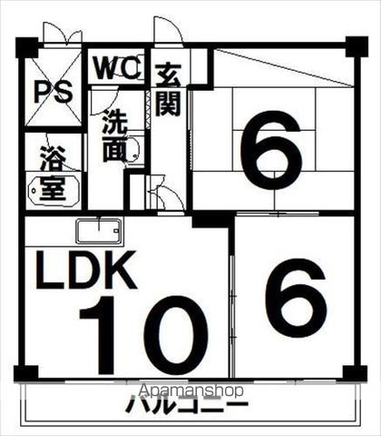 帯広マンション第2の間取り写真