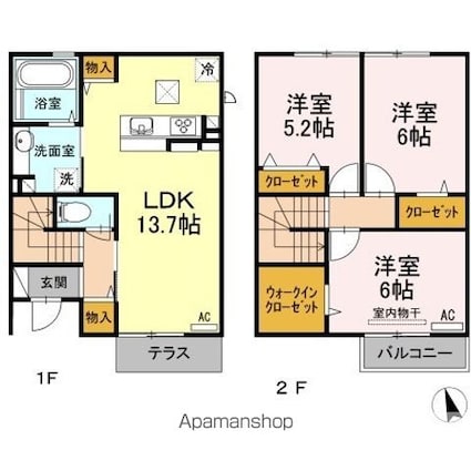 サンハートピアＡ棟[3LDK/78.95m2]の間取図