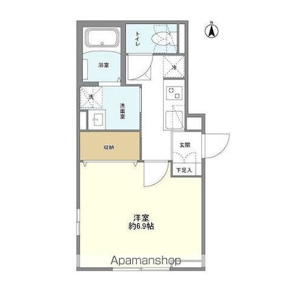 リモーネ[1K/25.81m2]の間取図