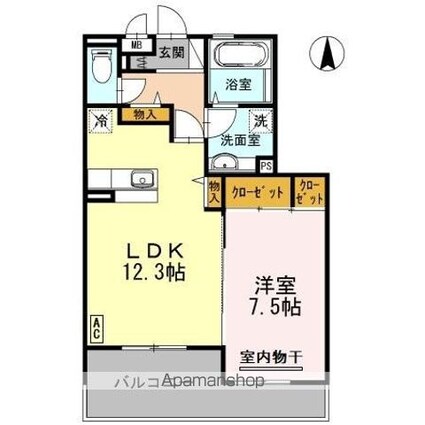 クレストⅡ[1LDK/50.2m2]の間取図