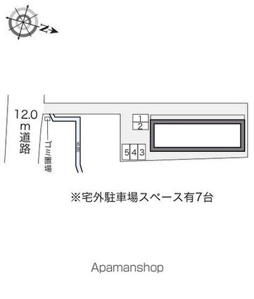 レオパレスこんどう[1K/26.08m2]の配置図