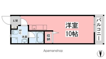 ラッキー味酒ハイツ[1R/20.66m2]の間取図