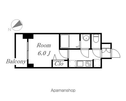 アステリ鶴舞（ツルマイ）テーセラ[1K/20.7m2]の間取図