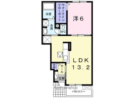 Ｓｈａｌｉｏｎ　Ｂ[1LDK/44.17m2]の間取図