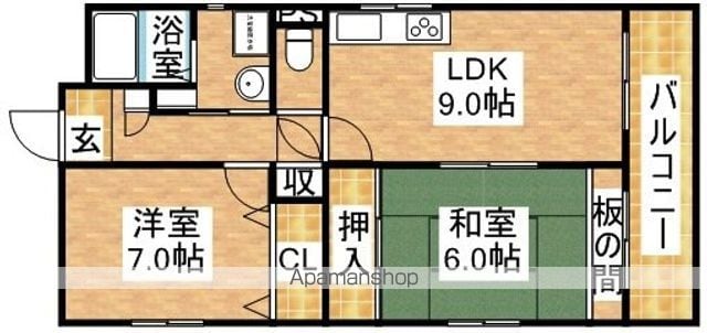 ドムール三国2番館の間取り写真