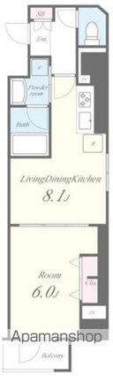 ＪＰＴ　ＲＥＳＩＤＥＮＳＥ[1LDK/38.08m2]の間取図