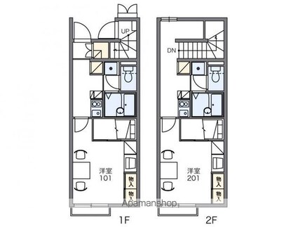 香川県高松市多肥上町[1K/28.02m2]の間取図