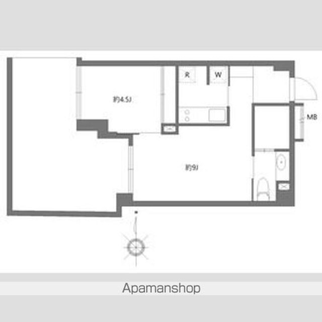 ベルジューレ高輪[1LDK/36.35m2]の間取図