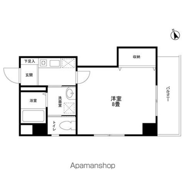 ｍｏｎｏ　ｔｅｒｒＡｃｅ[1K/25.08m2]の間取図