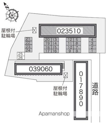 レオパレスひまわりⅡ[1K/27.53m2]の配置図