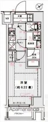 東京都中野区松が丘２丁目[1K/21m2]の間取図