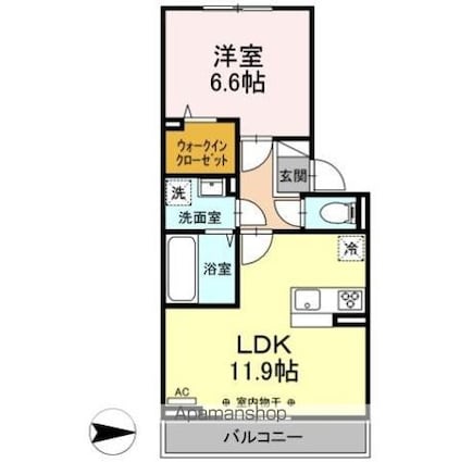ＰＲＥＳＴＩＧＥＡ（プレステージア）[1LDK/44.62m2]の間取図