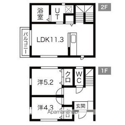 ＦＩＯＲＥ　ＥＳＴＡＴＥ　ＹＡＨＡＢＡ[2LDK/59.2m2]の間取図