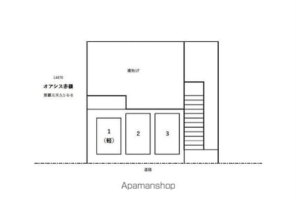 オアシス赤嶺[2DK/40m2]の配置図