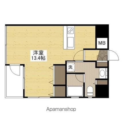 アインラウム[1R/31.77m2]の間取図