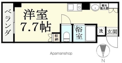スプレモ．メゾンＤ[1R/29.75m2]の間取図