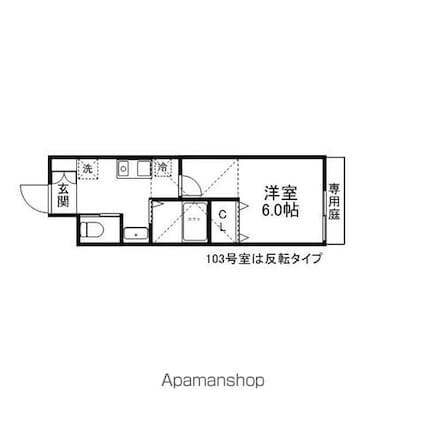Ｃｈｅｒｒｙ　Ｔｒｅｅ[1K/23.6m2]の間取図