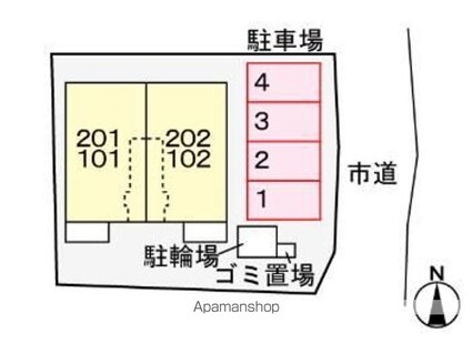 コンドミニアム　Ｉ＆Ｍ[1LDK/49.14m2]の配置図