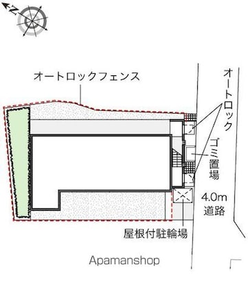 レオパレスなでしこ[1K/19.87m2]の配置図